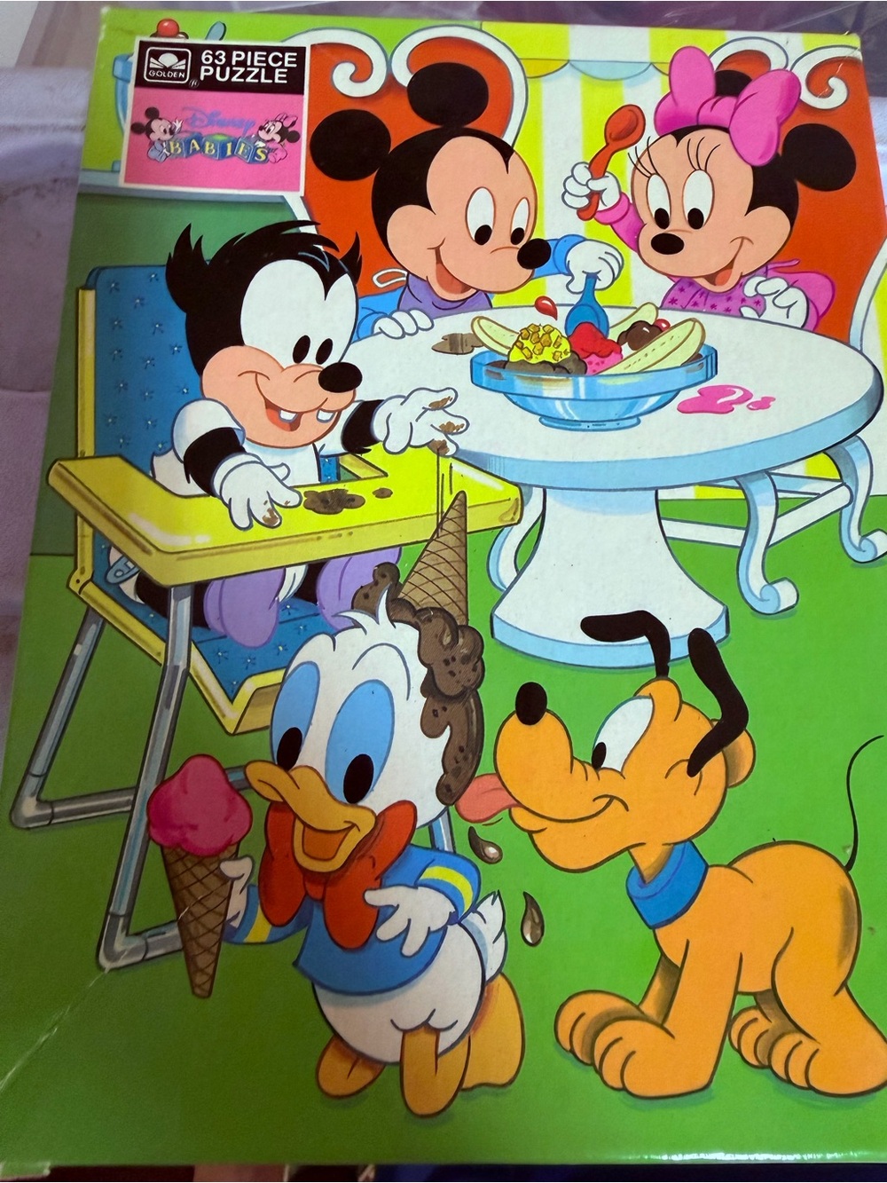 Disney Babies 63 Piece Jigsaw Puzzle (Golden, 1980s 11.5” x 15”